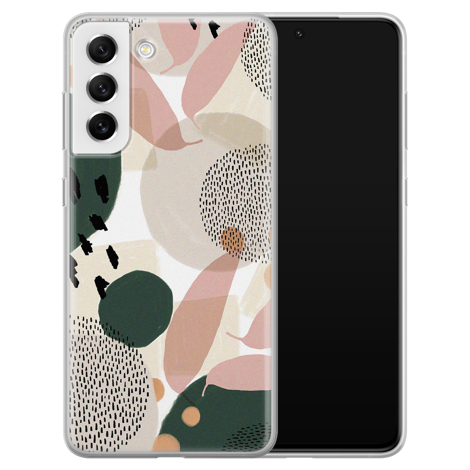 Leuke Telefoonhoesjes Samsung Galaxy S21 FE siliconen hoesje - Abstract print