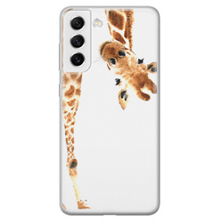 Leuke Telefoonhoesjes Samsung Galaxy S21 FE siliconen hoesje - Giraffe