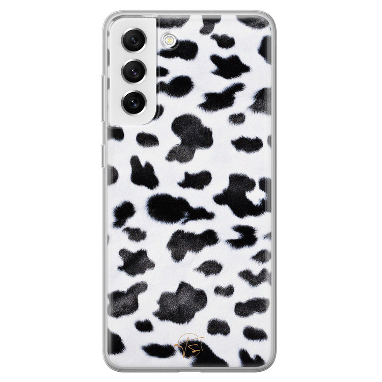 Telefoonhoesje Store Samsung Galaxy S21 FE siliconen hoesje - Koeienprint