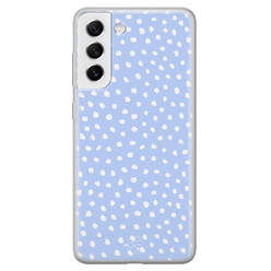 Telefoonhoesje Store Samsung Galaxy S21 FE siliconen hoesje - Purple dots