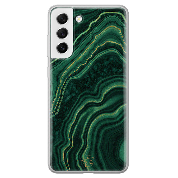 Telefoonhoesje Store Samsung Galaxy S21 FE siliconen hoesje - Agate groen