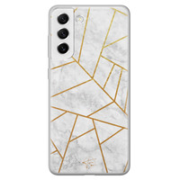 Telefoonhoesje Store Samsung Galaxy S21 FE siliconen hoesje - Geometrisch marmer