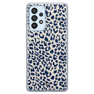 Telefoonhoesje Store Samsung Galaxy A53 siliconen hoesje - Luipaard blauw