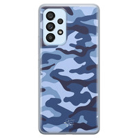 Telefoonhoesje Store Samsung Galaxy A53 siliconen hoesje - Camouflage blauw