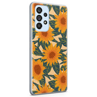 Telefoonhoesje Store Samsung Galaxy A53 siliconen hoesje - Zonnebloemen