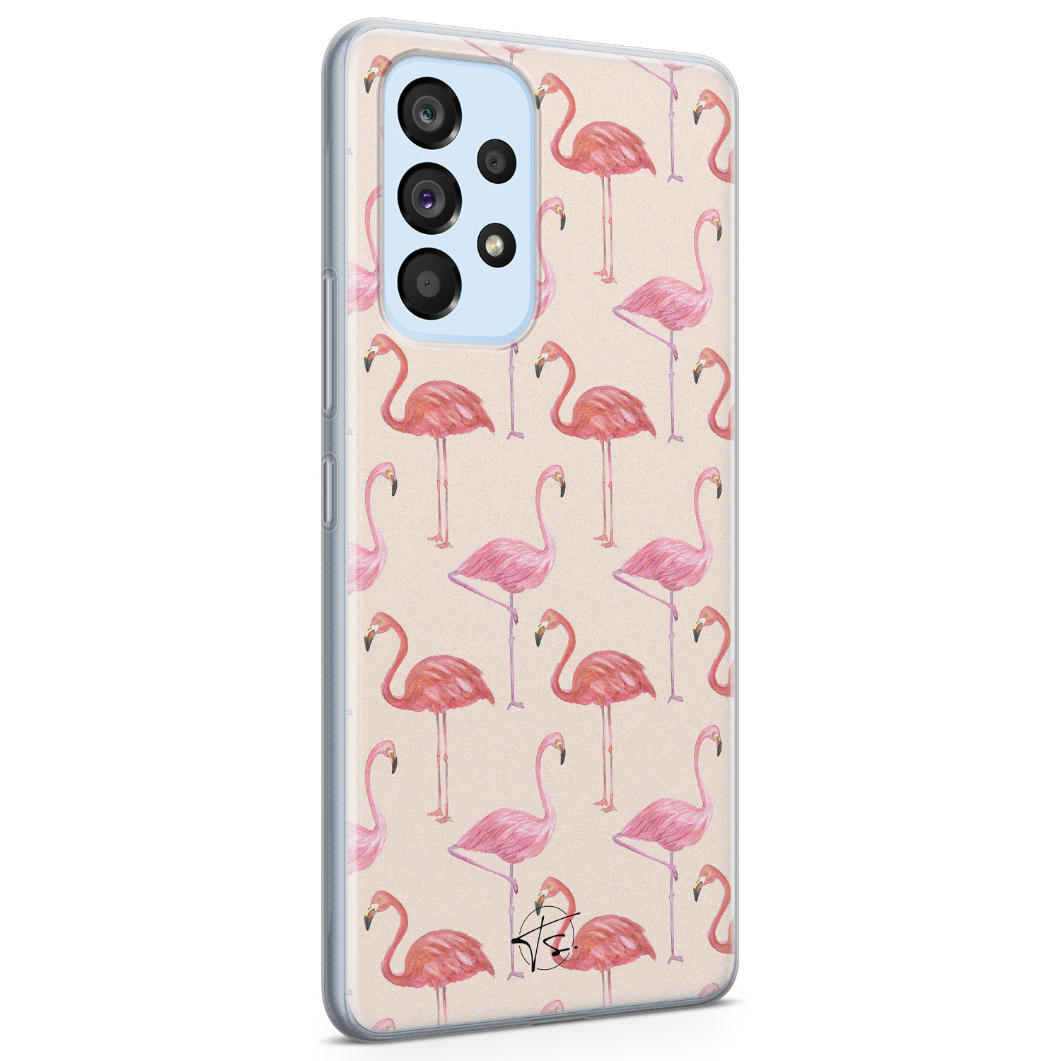 Telefoonhoesje Store Samsung Galaxy A53 siliconen hoesje - Flamingo