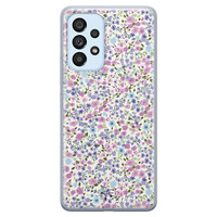 Telefoonhoesje Store Samsung Galaxy A53 siliconen hoesje - Purple garden