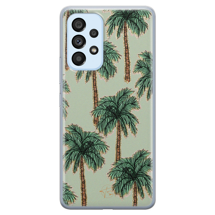 Telefoonhoesje Store Samsung Galaxy A53 siliconen hoesje - Palmbomen