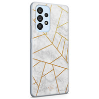 Telefoonhoesje Store Samsung Galaxy A53 siliconen hoesje - Geometrisch marmer
