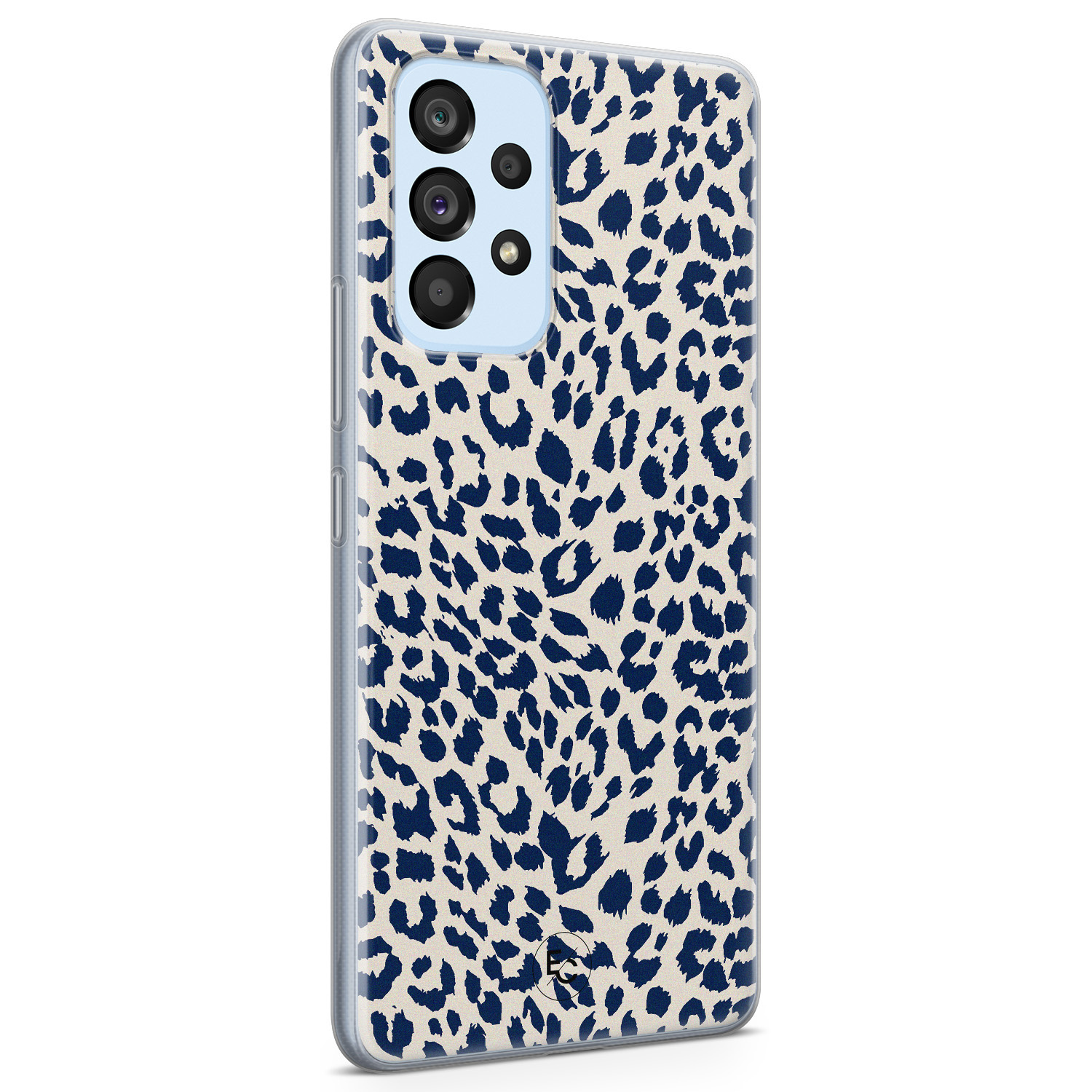 Telefoonhoesje Store Samsung Galaxy A33 siliconen hoesje - Luipaard blauw