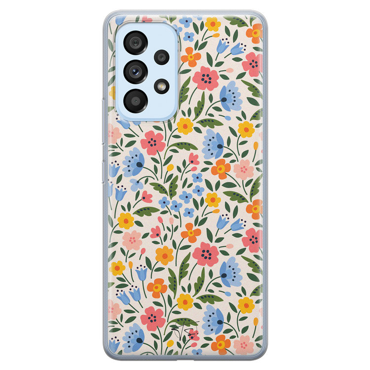 Telefoonhoesje Store Samsung Galaxy A33 siliconen hoesje - Romantische bloemen