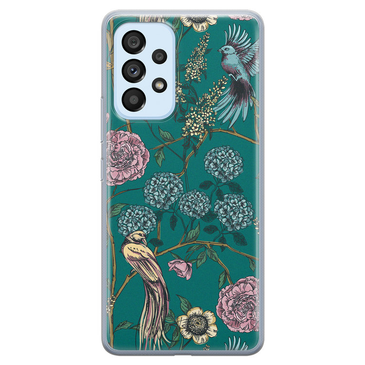 Telefoonhoesje Store Samsung Galaxy A33 siliconen hoesje - Bloomy birds