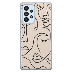 Leuke Telefoonhoesjes Samsung Galaxy A33 siliconen hoesje - Abstract gezicht lijnen