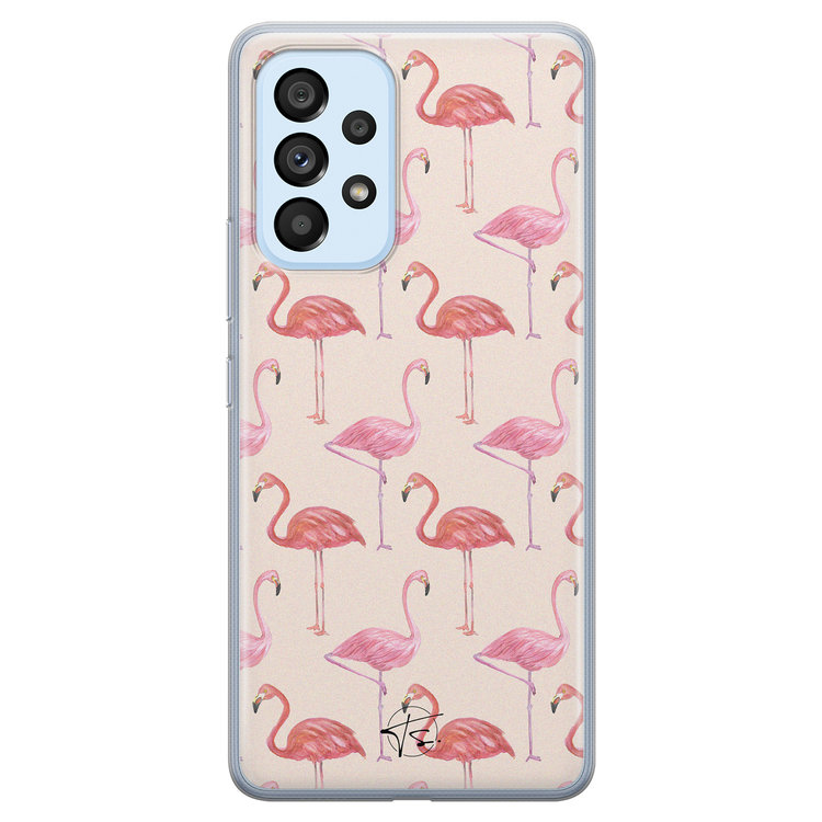 Telefoonhoesje Store Samsung Galaxy A33 siliconen hoesje - Flamingo