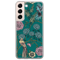 Telefoonhoesje Store Samsung Galaxy S22 siliconen hoesje - Bloomy birds