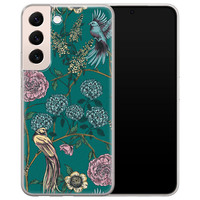 Telefoonhoesje Store Samsung Galaxy S22 siliconen hoesje - Bloomy birds