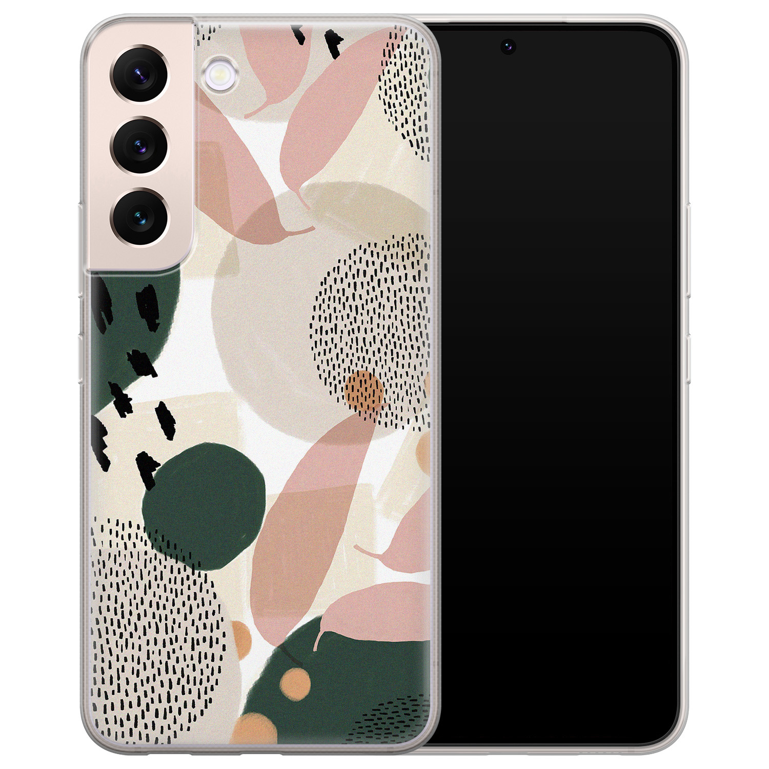 Leuke Telefoonhoesjes Samsung Galaxy S22 siliconen hoesje - Abstract print