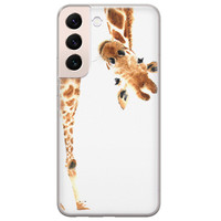 Leuke Telefoonhoesjes Samsung Galaxy S22 siliconen hoesje - Giraffe