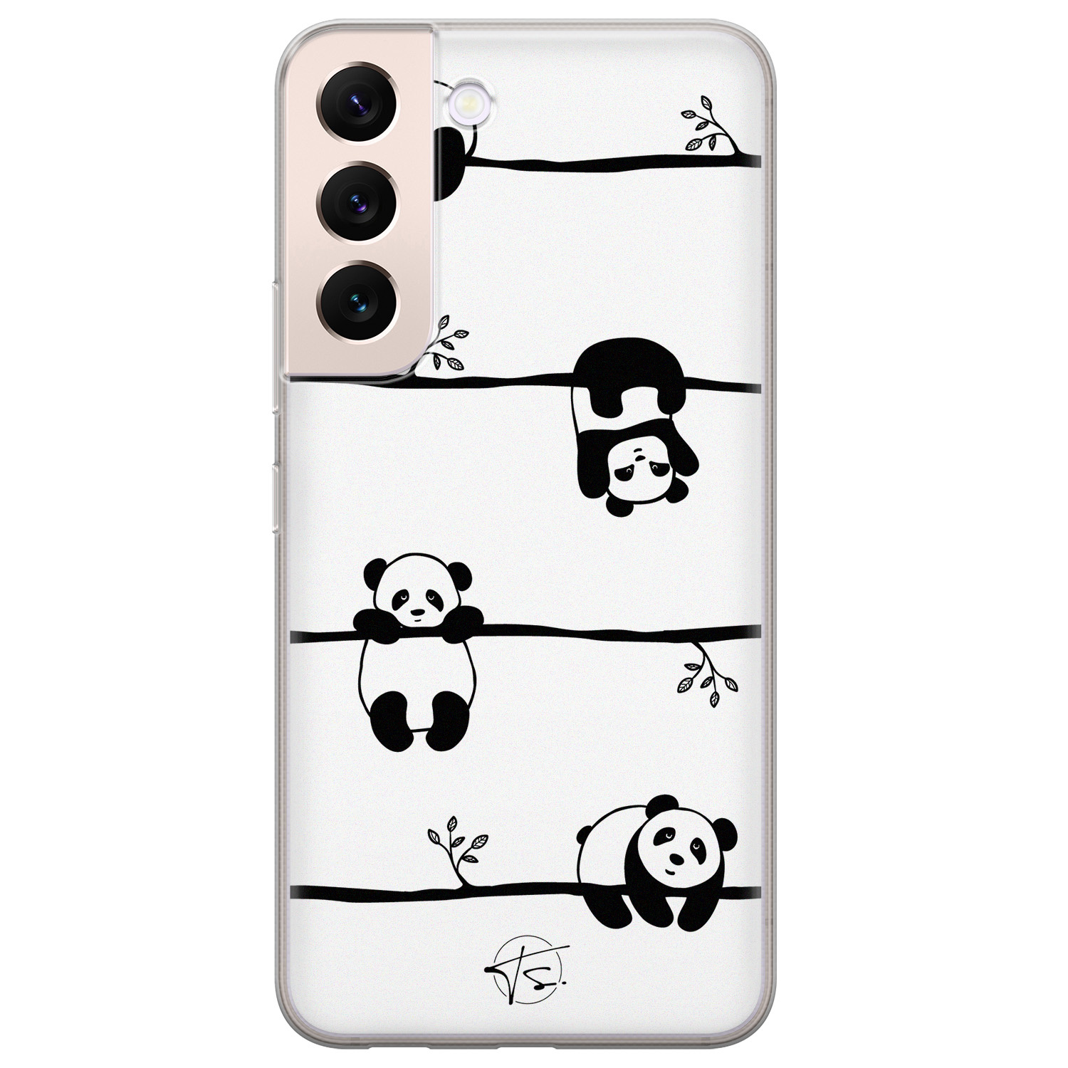 Telefoonhoesje Store Samsung Galaxy S22 siliconen hoesje - Panda