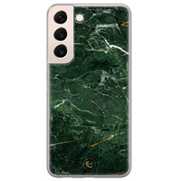 ELLECHIQ Samsung Galaxy S22 siliconen hoesje - Marble jade green
