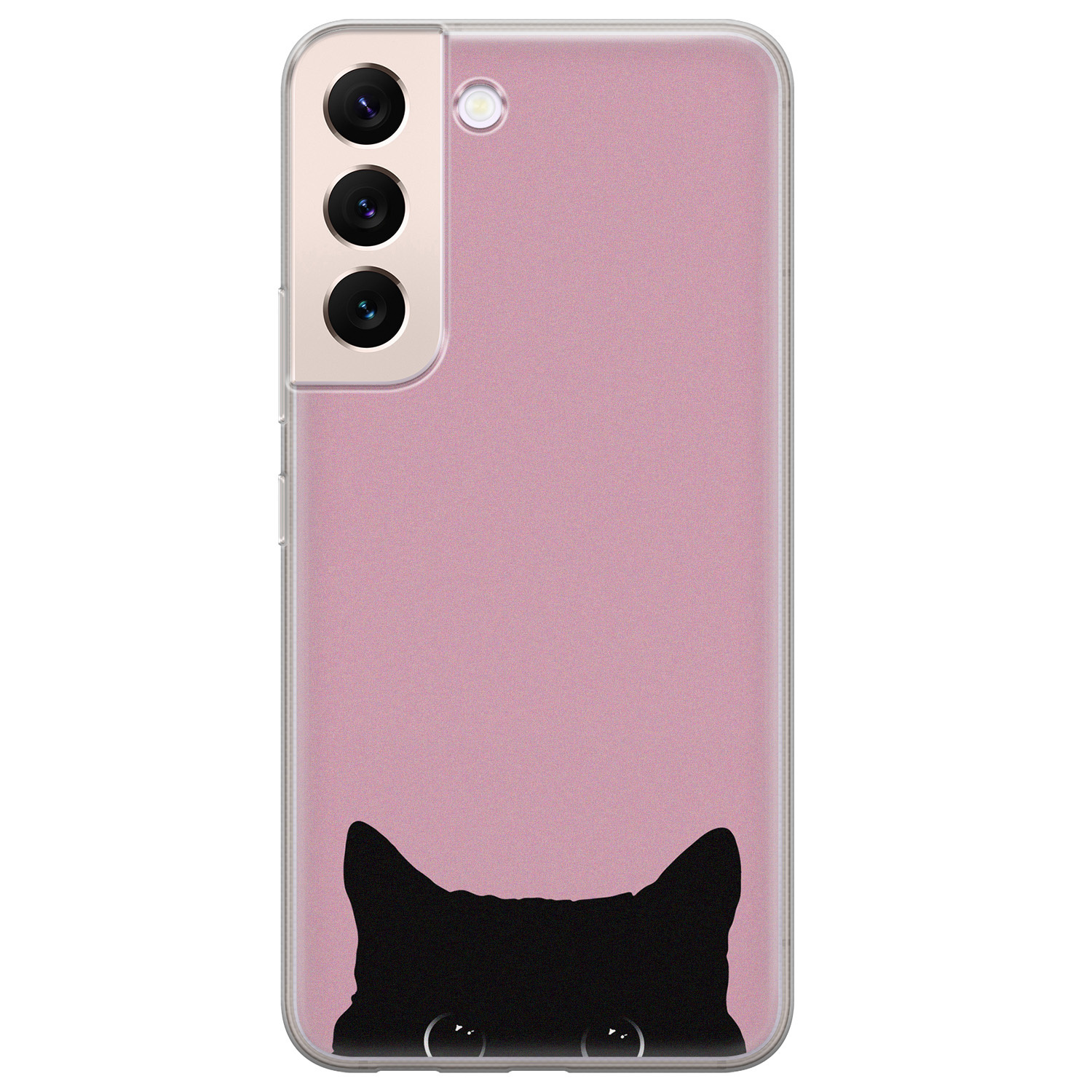 Telefoonhoesje Store Samsung Galaxy S22 Plus hoesje siliconen - Zwarte kat