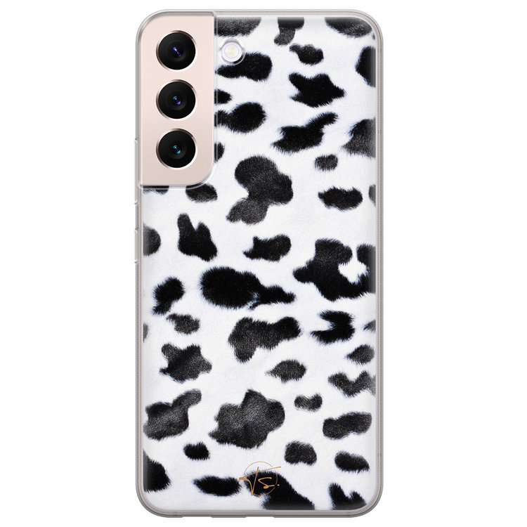 Telefoonhoesje Store Samsung Galaxy S22 Plus hoesje siliconen - Koeienprint