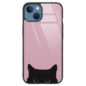 Telefoonhoesje Store iPhone 13 hoesje glas - Zwarte kat