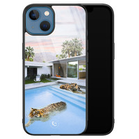 ELLECHIQ iPhone 13 hoesje glas - Tiger pool