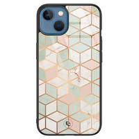 Telefoonhoesje Store iPhone 13 hoesje glas - Pastel kubus