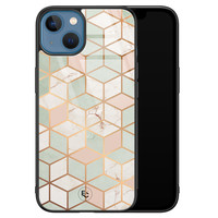 Telefoonhoesje Store iPhone 13 hoesje glas - Pastel kubus