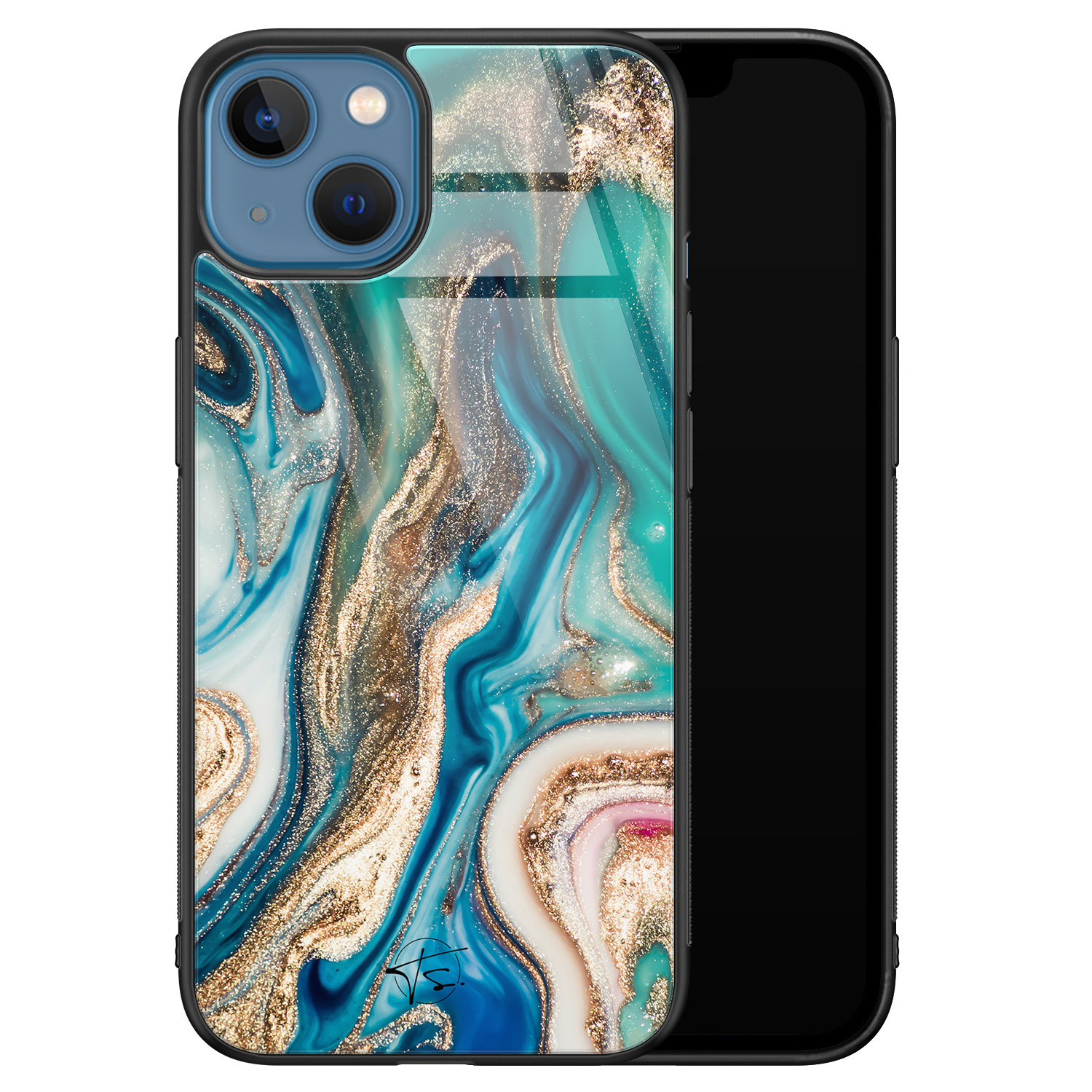 Telefoonhoesje Store iPhone 13 hoesje glas - Magic marble