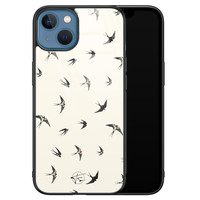 Telefoonhoesje Store iPhone 13 hoesje glas - Freedom birds