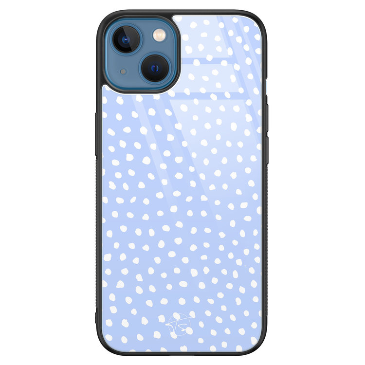 Telefoonhoesje Store iPhone 13 hoesje glas - Purple dots