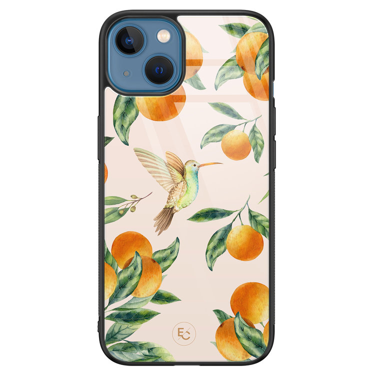 ELLECHIQ iPhone 13 hoesje glas - Tropical Lemonade