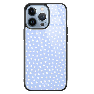 Telefoonhoesje Store iPhone 13 Pro hoesje glas - Purple dots
