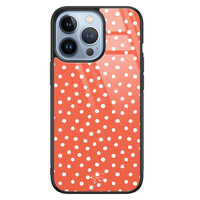 Telefoonhoesje Store iPhone 13 Pro hoesje glas - Orange dots