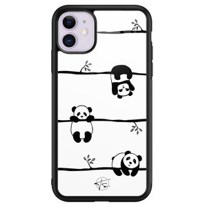 Telefoonhoesje Store iPhone 11 hoesje glas - Panda