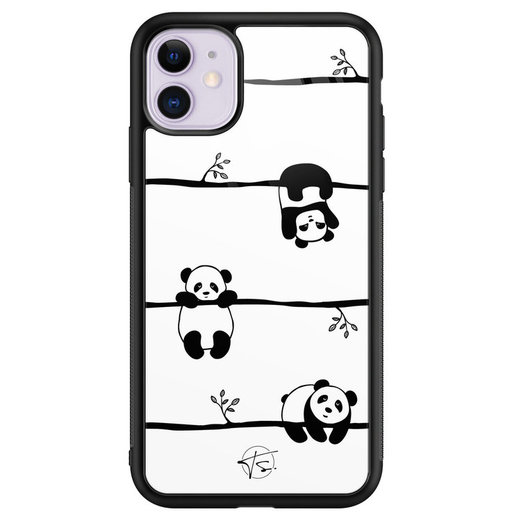 Telefoonhoesje Store iPhone 11 hoesje glas - Panda