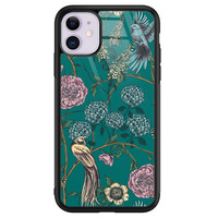 Telefoonhoesje Store iPhone 11 hoesje glas - Bloomy birds