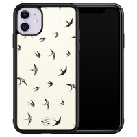 Telefoonhoesje Store iPhone 11 hoesje glas - Freedom birds