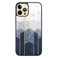 Telefoonhoesje Store iPhone 12 (Pro) hoesje glas - Geometrisch fade art