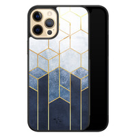 Telefoonhoesje Store iPhone 12 (Pro) hoesje glas - Geometrisch fade art