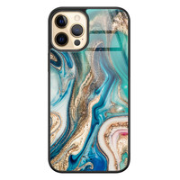 Telefoonhoesje Store iPhone 12 (Pro) hoesje glas - Magic marble