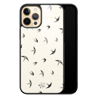 Telefoonhoesje Store iPhone 12 (Pro) hoesje glas - Freedom birds