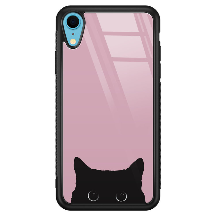 Telefoonhoesje Store iPhone XR hoesje glas - Zwarte kat