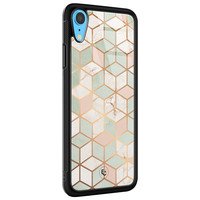 Telefoonhoesje Store iPhone XR hoesje glas - Pastel kubus