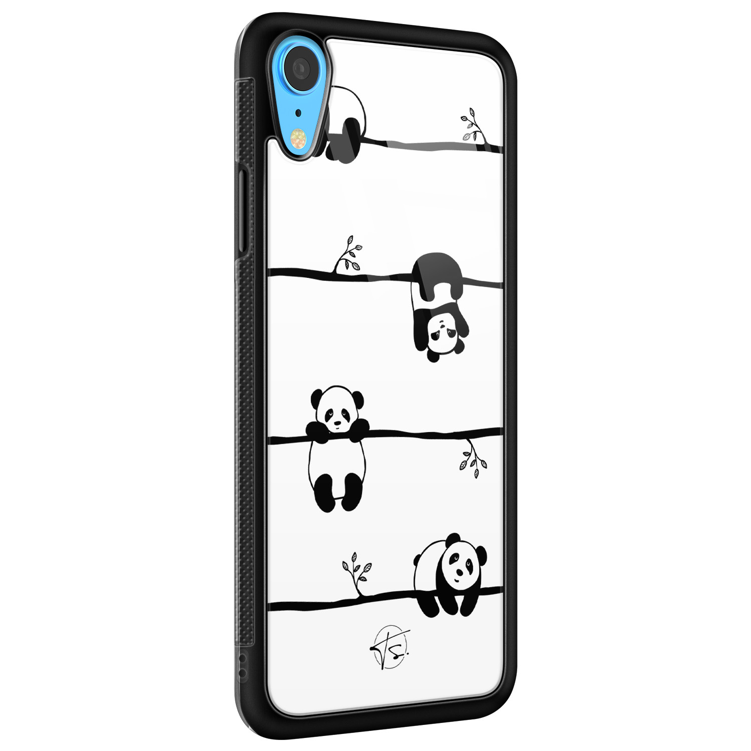 Telefoonhoesje Store iPhone XR hoesje glas - Panda