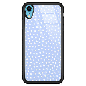 Telefoonhoesje Store iPhone XR hoesje glas - Purple dots