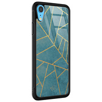 Telefoonhoesje Store iPhone XR hoesje glas - Abstract blauw