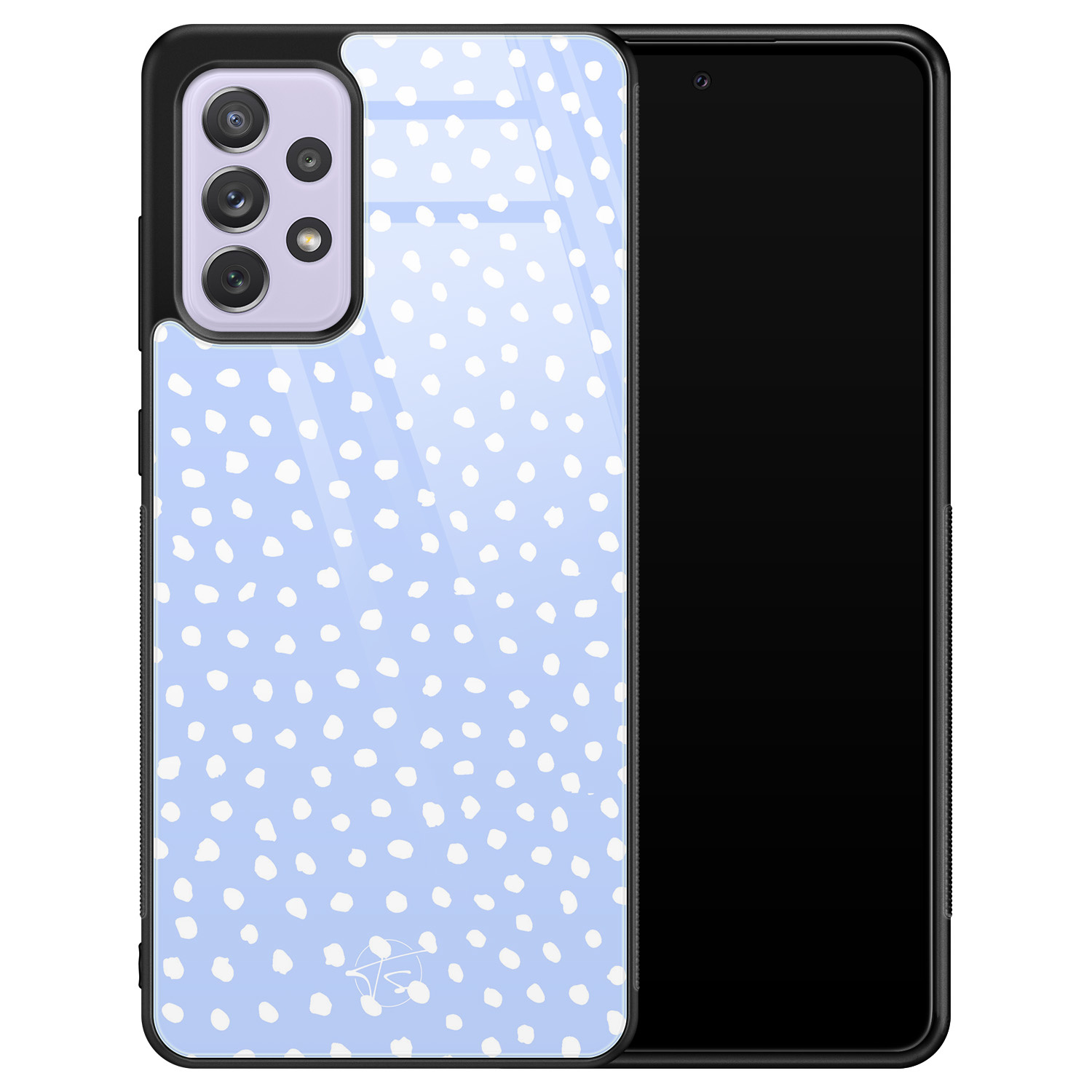 Telefoonhoesje Store Samsung Galaxy A52 / a52s hoesje glas - Purple dots